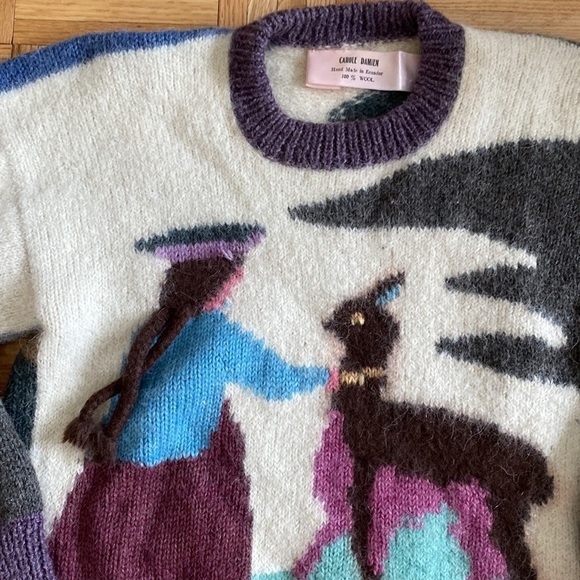 Llama Vintage Sweater Size Medium - Picture 2 of 9